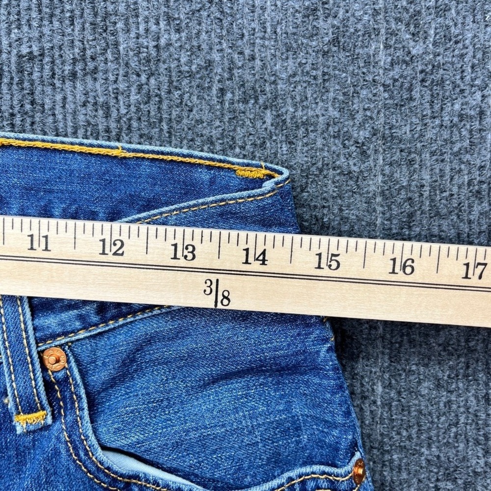 RE/DONE Levis Jeans Blue Denim Size 28 High Rise Ankle Crop Vintage Style - Picture 11 of 13
